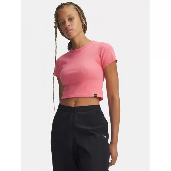  Tricou pentru femei UNDER ARMOUR RIVAL RIB BABY TEE 6000264-600 ROZ 