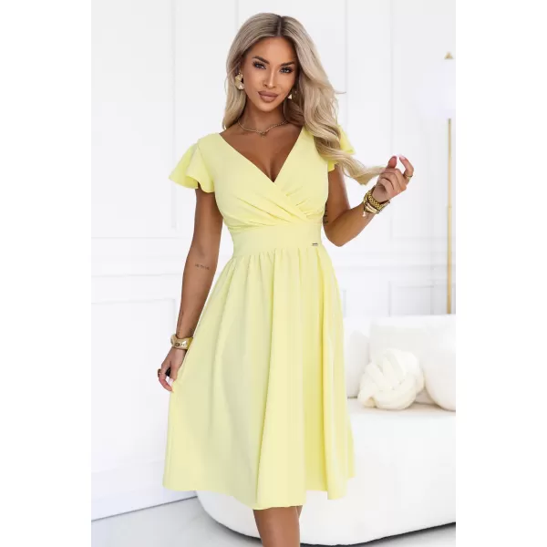  Rochie NUMOCO 425-18 GALBEN DE UNT 