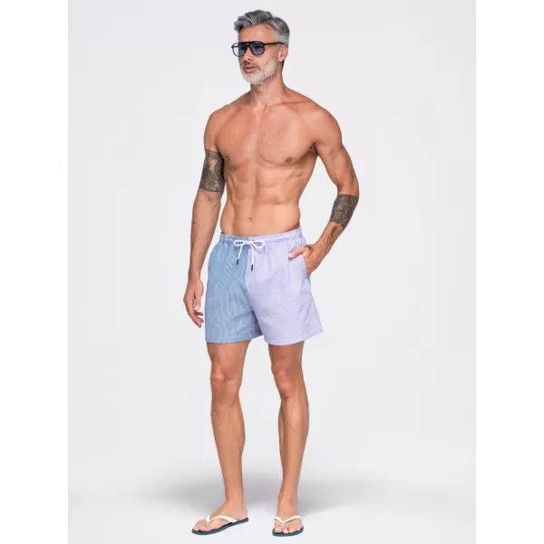  Pantaloni scurți pentru bărbați OMBRE OM-SRSS-0215 ALBASTRU ȘI VIOLET 