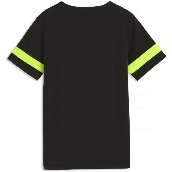  Tricou pentru copii PUMA ATTACANTO LOGO JERSEY JR 66104603 PUMA BLACK/LIME SQUEEZE 
