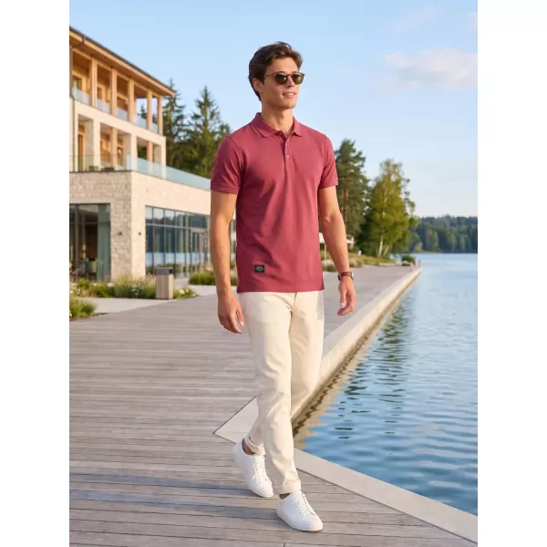  Tricou pentru bărbați cu guler ALTISPORT NP/ALMST90601 BURGUNDIA 