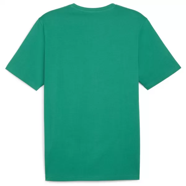  Tricou pentru bărbați PUMA TEAMRISE LOGO JERSEY COTTON 658705-05 SPORT GREEN/ VERDE SPORT/ALB PUMA 
