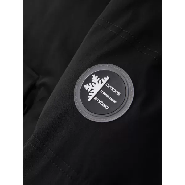  Parka pentru bărbați OMBRE OM-JALJ-0310 NEGRU 