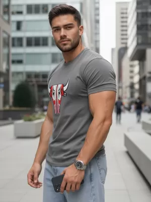 Tricou pentru bărbați DSTREET RX4931 GRI ÎNCHIS