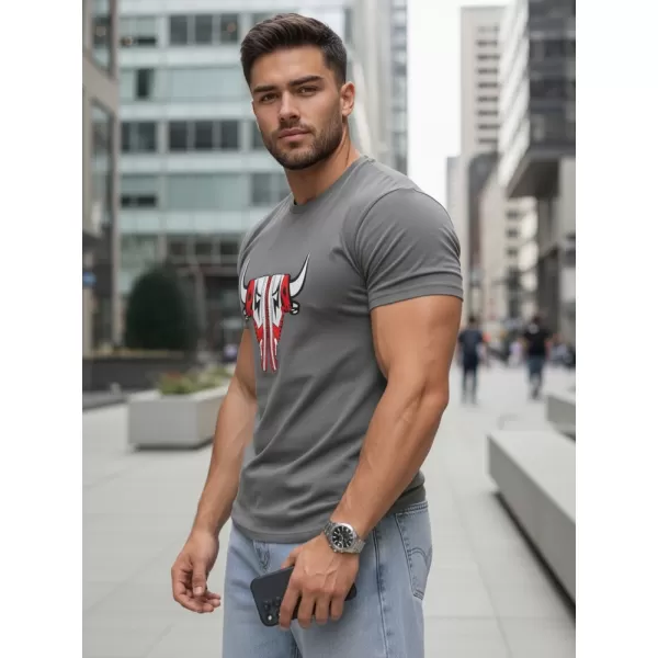  Tricou pentru bărbați DSTREET RX4931 GRI ÎNCHIS 