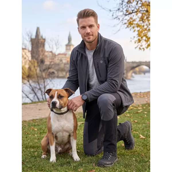  Pantaloni softshell pentru bărbați ALPINE PRO AKAN 3 NEGRU 