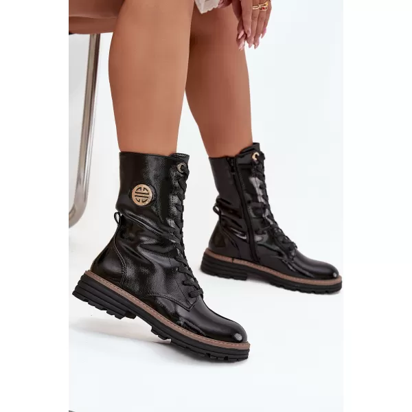  Pantofi de dama BOTO ASA259-10 NEGRU LUCIOS 