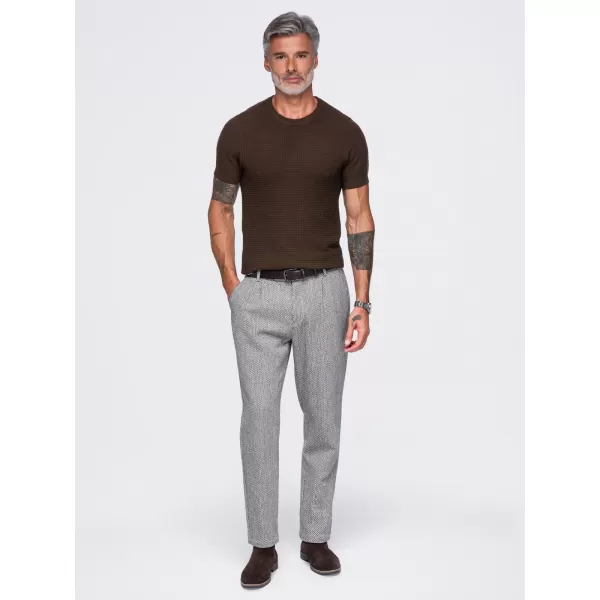  Tricou pentru bărbați OMBRE OM-TSCT-0303 MARO 
