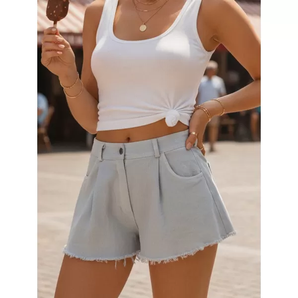  Pantaloni scurți de damă DSTREET SY0534 GRI DESCHIS 