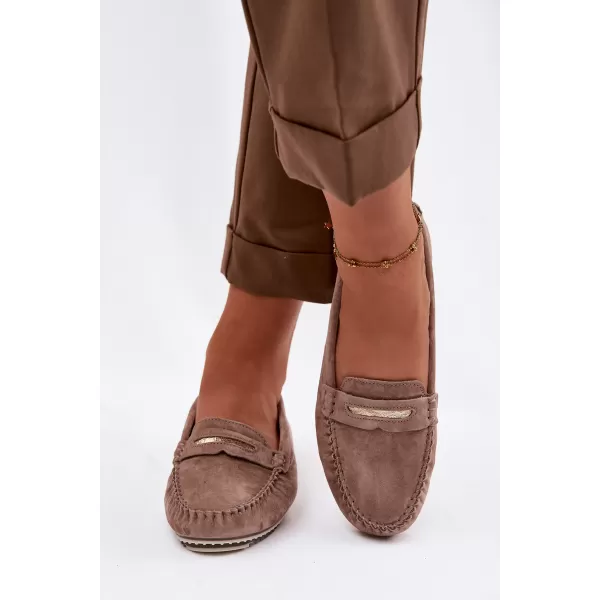  Mocasini de dama S.BARSKI LR61-7029 MARO ÎNCHIS 