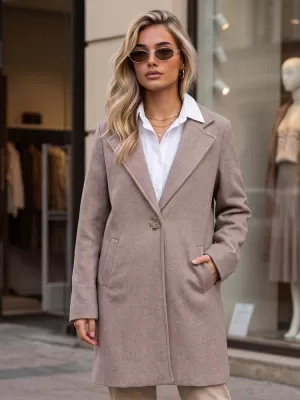 Palton de damă DSTREET NY0815 FANGO
