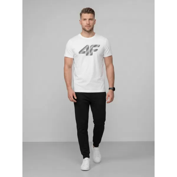  Tricou pentru bărbați 4F WMM00TTSHM3342 ALB 