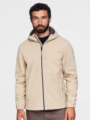 Jachetă softshell pentru bărbați OMBRE OM-JANP-0292 NISIP