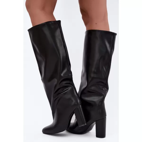  Cizme de dama BOTO C-377/LA3165 NEGRU LUCIOS 