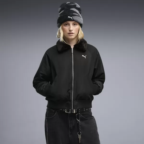  Geaca de dama PUMA REVERSIBLE BLOUSON HIGH LOFT LINING JACK 69456601 PUMA NEGRU 