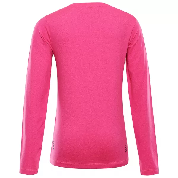  Tricou pentru copii cu uscare rapidă ALPINE PRO LOUSO STRĂLUCIRE ROZ 