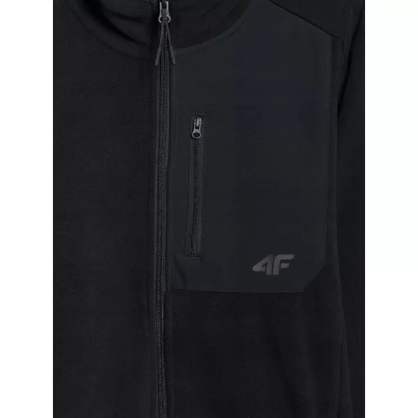  Hanorac pentru bărbați din fleece 4F WAW25TFLEM417 NEGRU ADÂNC 