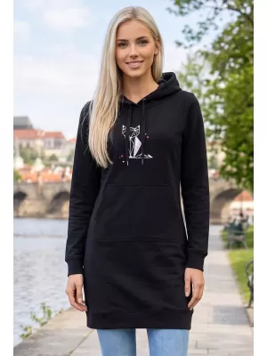 Hanorac prelungit dama ALTISPORT ALW091419 ROZ NEGRU