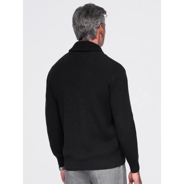  Cardigan pentru bărbați OMBRE OM-SWCD-0200 NEGRU 