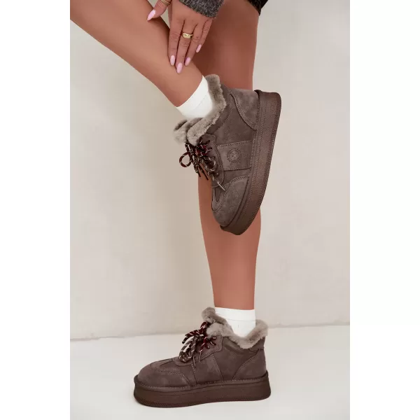  Oameni de zăpadă pentru femei BIG STAR SHOES UU274313 MARO/BEJ 