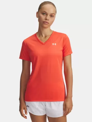 Tricou pentru femei UNDER ARMOUR TECH SSV- SOLID 1384229-690 ROŞU