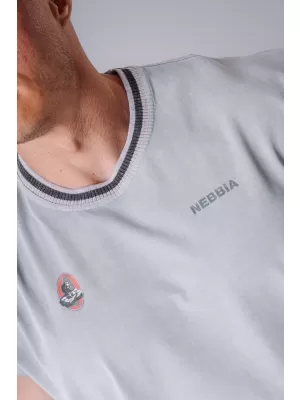 Maiouri pentru bărbați NEBBIA OLYMPIA MUSCLE COVER 947 GRI DESCHIS