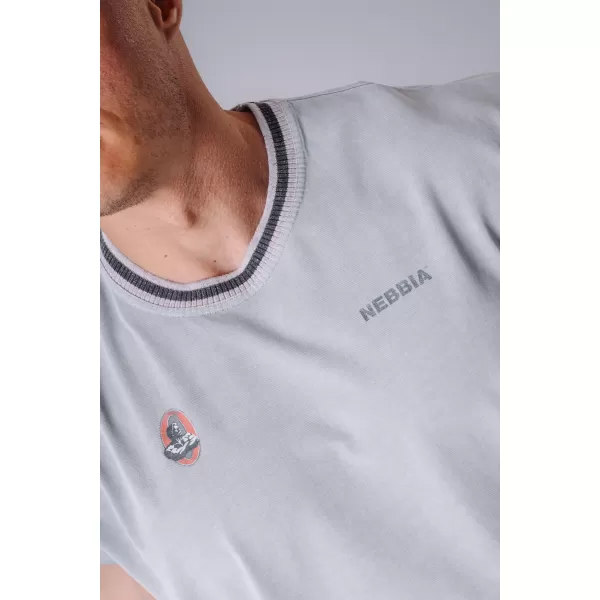  Maiouri pentru bărbați NEBBIA OLYMPIA MUSCLE COVER 947 GRI DESCHIS 