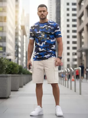 Tricou pentru bărbați DSTREET NX2002R-BL-M ALBASTRU