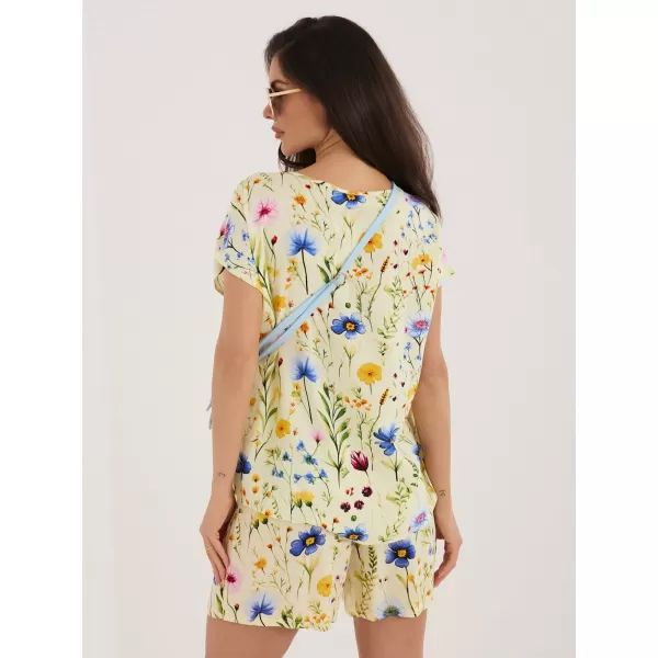  Pantaloni scurți de damă SUBLEVEL D73771M62489KD GALBEN STRĂLUCITOR 