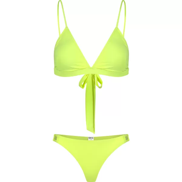  Fund de bikini de damă NORDBLANC TWINKLE NBSSS8242 GALBEN STRĂLUCITOR 