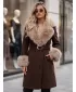 Palton de damă DSTREET TY6073 MARO