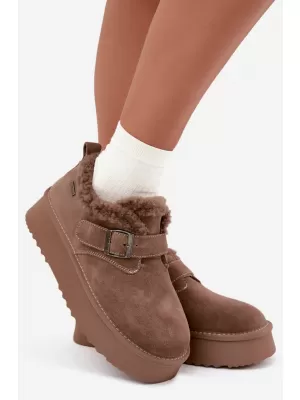 Oameni de zăpadă pentru femei BIG STAR SHOES UU274318 BEJ