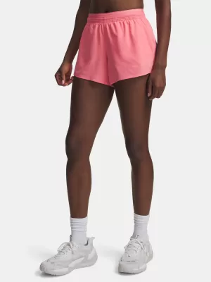 Pantaloni scurți de damă UNDER ARMOUR VANISH WOVEN 3IN SHORTS 6009965-600 ROZ