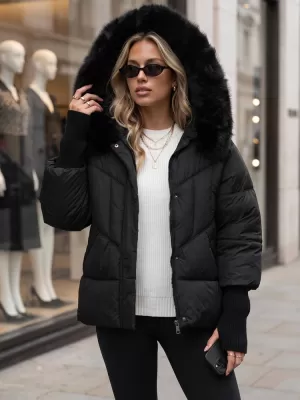 Geaca de dama DSTREET TY5741 NEGRU