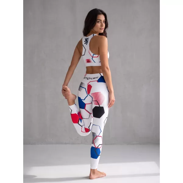  Jambiere funcționale lungi premium pentru femei (dimensiuni noi) ALTISPORT VOJ/ALW036LEG05 HEXA ALB 