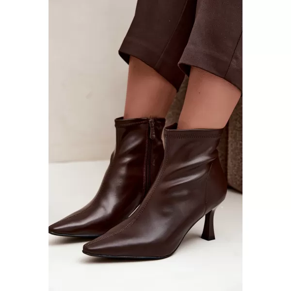  Botine de dama BOTO 7107 CIOCOLATĂ 