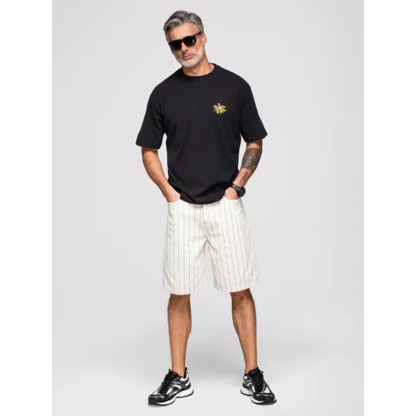  Tricou pentru bărbați OMBRE OM-TSCT-0275 NEGRU 