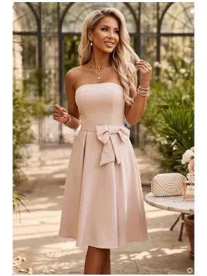 Rochie NUMOCO 692-2 BEJ DESCHIS