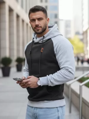 Hanorac pentru bărbați DSTREET BX5935 NEGRU