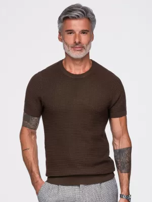Tricou pentru bărbați OMBRE OM-TSCT-0303 MARO
