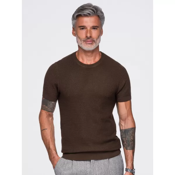  Tricou pentru bărbați OMBRE OM-TSCT-0303 MARO 