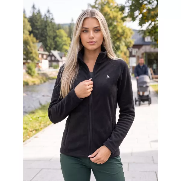  Hanorac de damă din fleece ALTISPORT ALW002852 NEGRU SI ARGINTIU 