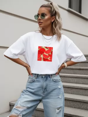 Tricou pentru femei DSTREET NX9001RY-WH-O ALB