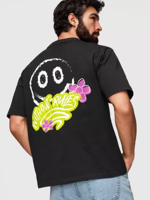 Tricou pentru bărbați OMBRE OM-TSPT-0288 NEGRU