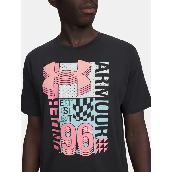 Tricou pentru bărbați UNDER ARMOUR M LOGO COLLAGE SS 6009244-001 NEGRU 