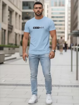 Tricou pentru bărbați DSTREET NX5122R-SK ALBASTRU DESCHIS