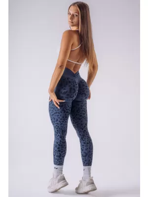 Jambiere de damă NEBBIA PRIMAL 849 LEOPARD ALBASTRU ÎNCHIS