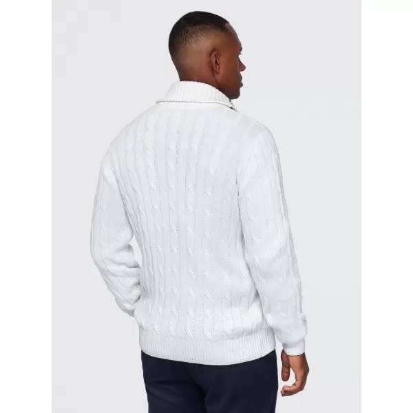  Cardigan pentru bărbați OMBRE OM-SWCD-0196 ALB 