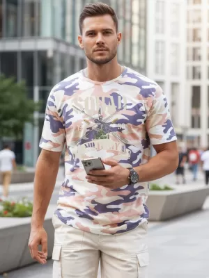 Tricou pentru bărbați DSTREET NX2005R-BT-M BEJ