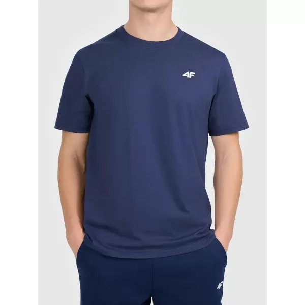  Tricou funcțional pentru bărbați 4F WAW25TFTSM1526 DENIM 